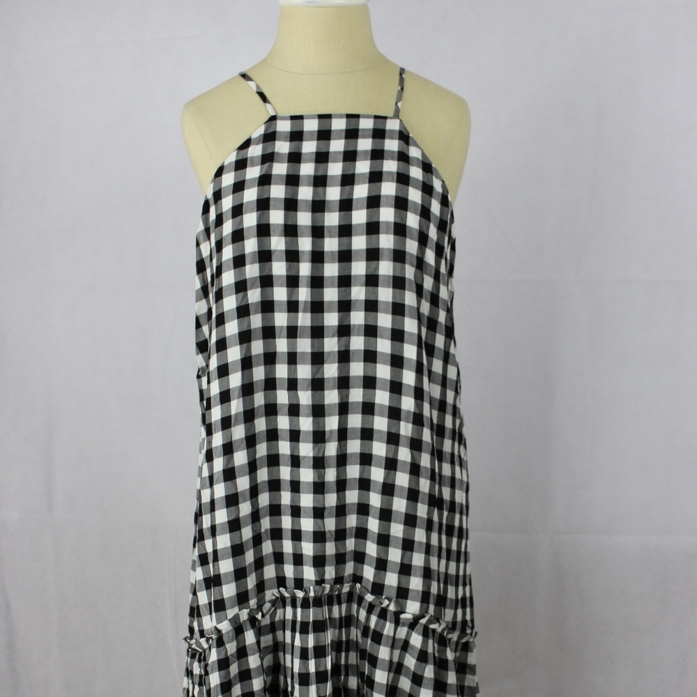 Karen Kane Kingham Ruffle Hem Dress M - Picture 5 of 8